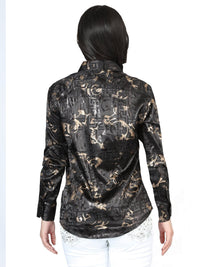 El General Women Black Casual Long-Sleeve Shirt 44598 - OriginalWestern.com