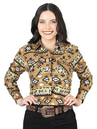 El General Women Casual Long-Sleeve Shirt Mustard 44421 - OriginalWestern.com