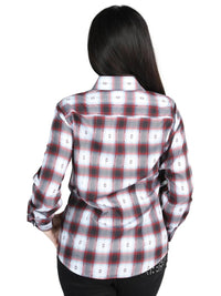 El General Women Casual Long-Sleeve Shirt - Red/Black 44718 - OriginalWestern.com