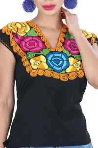 El General Women’s Blusa Bordada Artesanal Zinacantan 601404 - OriginalWestern.com