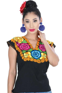 El General Women’s Blusa Bordada Artesanal Zinacantan 601404 - OriginalWestern.com