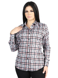 El General Womens - Casual Long-Sleeve Shirt - Black/White 44720 - OriginalWestern.com