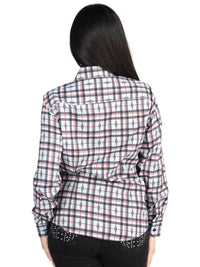 El General Womens - Casual Long-Sleeve Shirt - Black/White 44720 - OriginalWestern.com