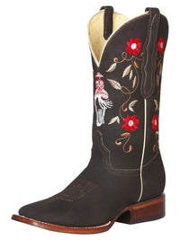 El General Women's Cowboy Boot–Dark Brown 42974 - OriginalWestern.com