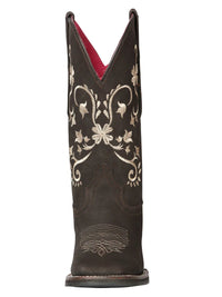 El General Women's Cowboy Boot–Nubuck Brown 44642 - OriginalWestern.com
