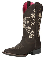 El General Women's Cowboy Boot–Nubuck Brown 44642 - OriginalWestern.com