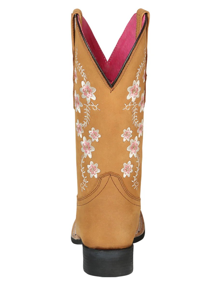 El General Women's Cowboy Boot–Nubuck Peach 44644 - OriginalWestern.com
