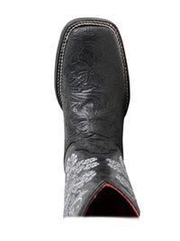 El General Women's Cowboy Boot–Printed Tooling–Black 44636 - OriginalWestern.com