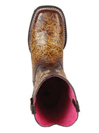El General Women's Cowboy Boot–Printed Tooling–Orix Ahumado 44634 - OriginalWestern.com