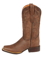 El General Women's Rodeo Boot–Alazan Brown 44853 - OriginalWestern.com
