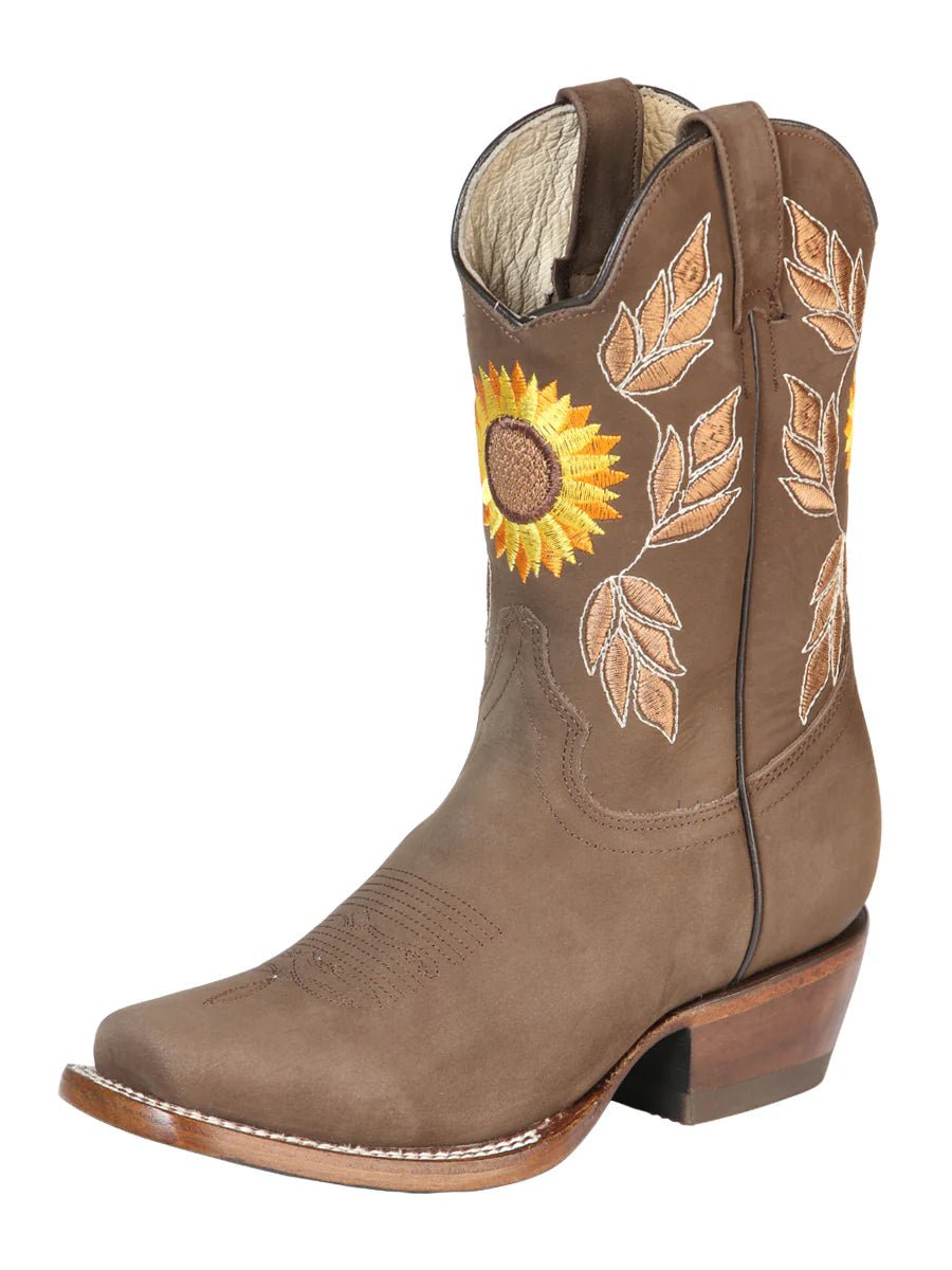 El General Women's Rodeo Boot–Nobuck Camel 51164 - OriginalWestern.com