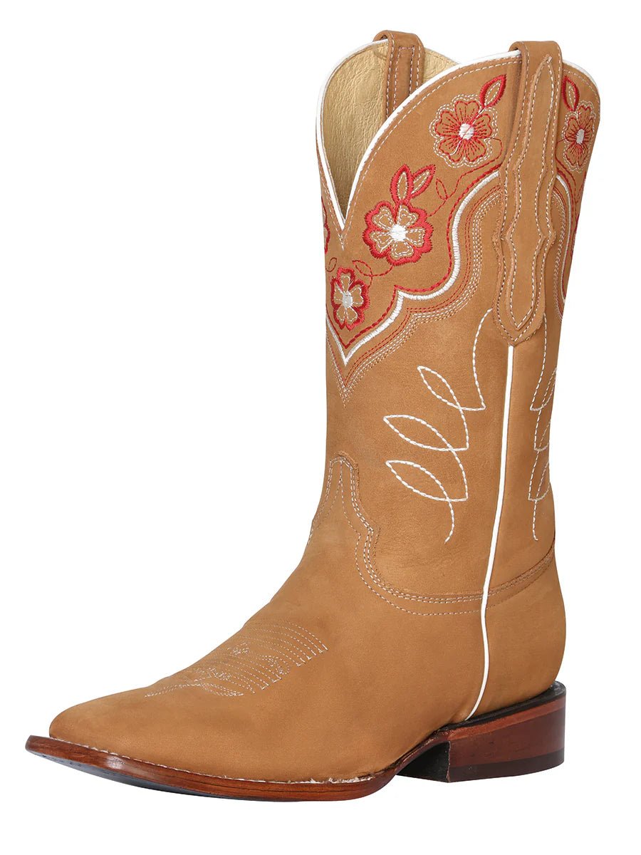 El General Women's Rodeo Boot–Nobuck Peach 42979 - OriginalWestern.com