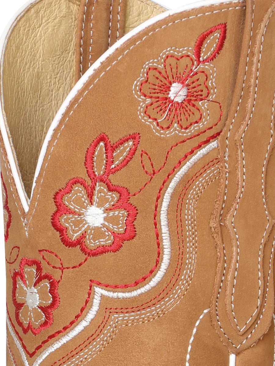 El General Women's Rodeo Boot–Nobuck Peach 42979 - OriginalWestern.com