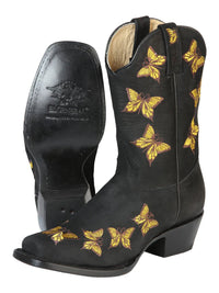 El General Women's Rodeo Boot–Nubuck Black 51220 - OriginalWestern.com