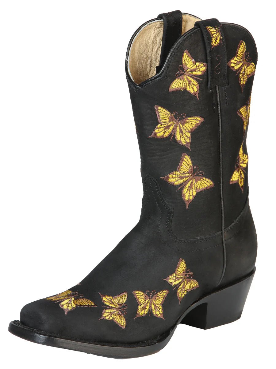El General Women's Rodeo Boot–Nubuck Black 51220 - OriginalWestern.com