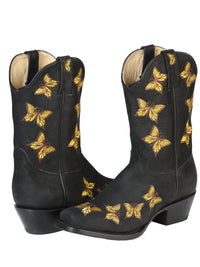 El General Women's Rodeo Boot–Nubuck Black 51220 - OriginalWestern.com