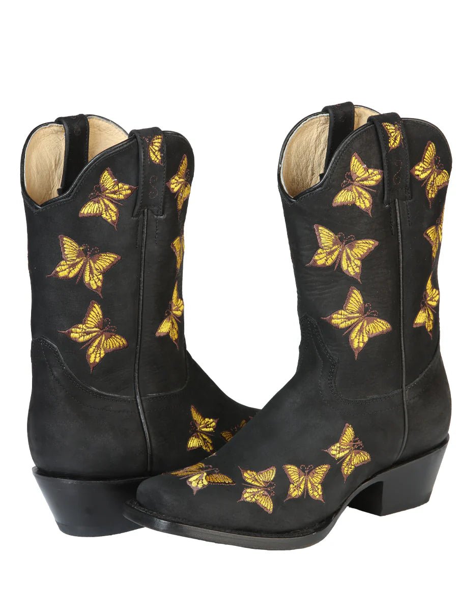 El General Women's Rodeo Boot–Nubuck Black 51220 - OriginalWestern.com