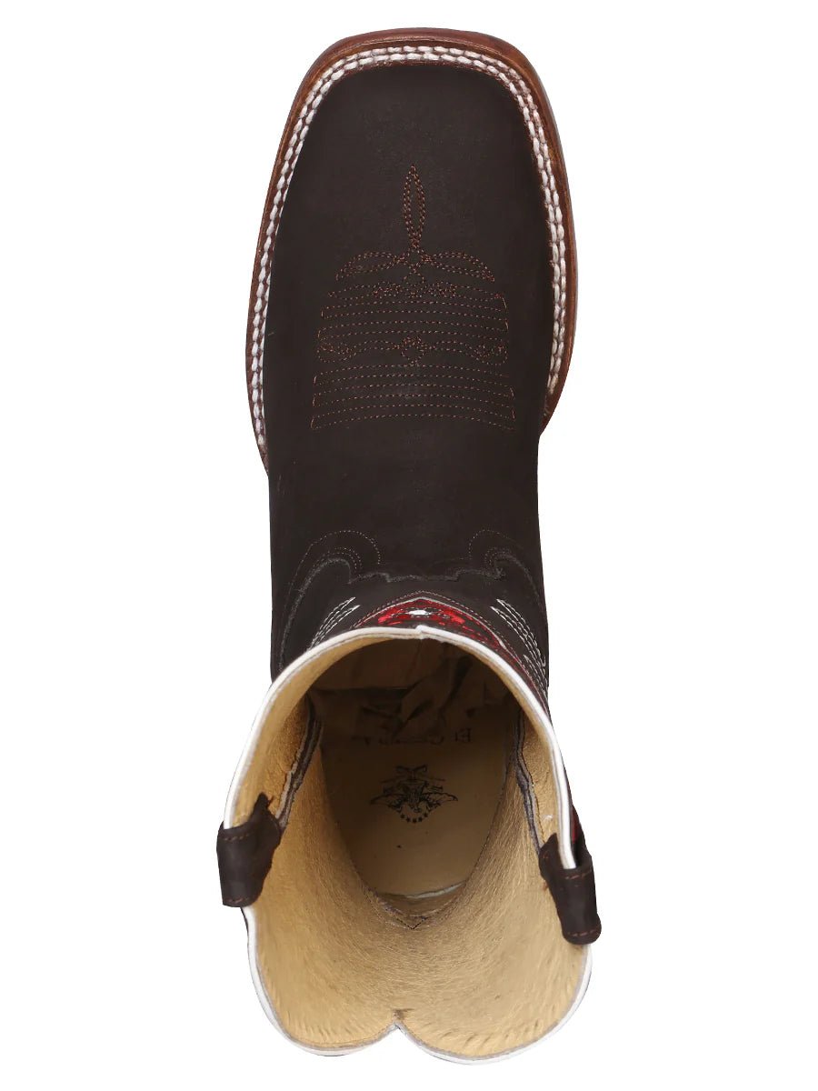 El General Women's Rodeo Boot–Suede Dark Brown 42978 - OriginalWestern.com