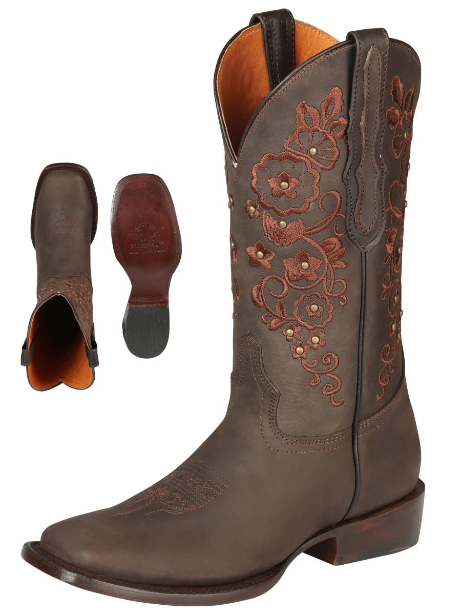 El General Women's Rodeo Boots Crazy Leather–Brown 44847 - OriginalWestern.com