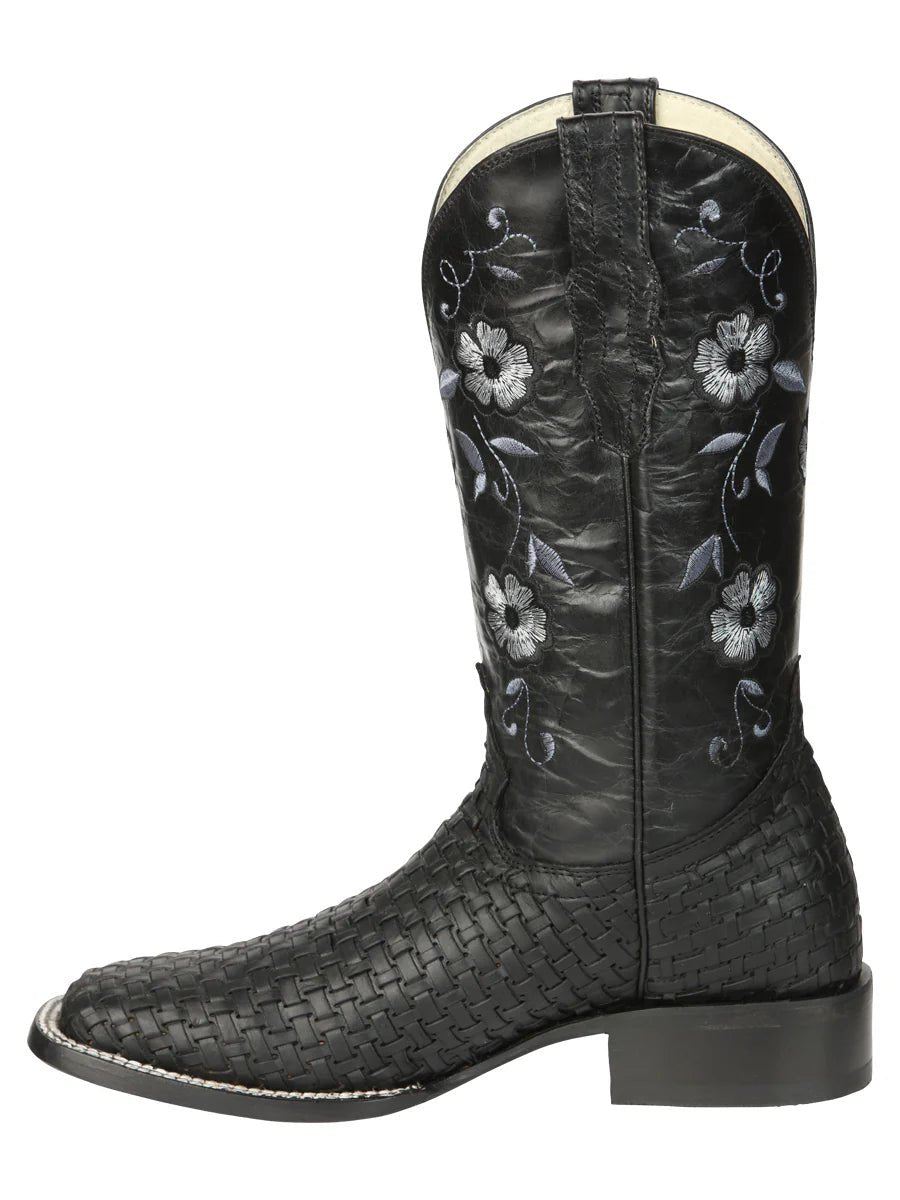 El General Women's Rodeo Boots Petatillo–Black 44856 - OriginalWestern.com