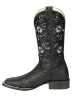 El General Women's Rodeo Boots Petatillo–Black 44856 - OriginalWestern.com