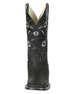 El General Women's Rodeo Boots Petatillo–Black 44856 - OriginalWestern.com