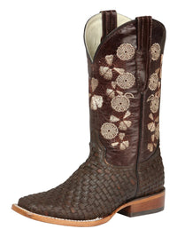 El General Women's Rodeo Boots Petatillo–Brown 44855 - OriginalWestern.com