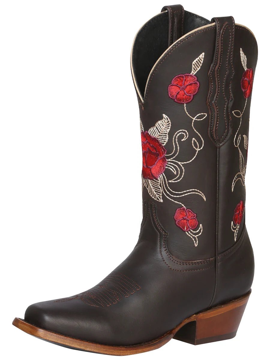 El General Women's Snip Toe Cowboy Boot–Dark Brown 41785 - OriginalWestern.com