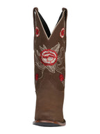 El General Women's Snip Toe Cowboy Boot–Suede Camel 41784 - OriginalWestern.com