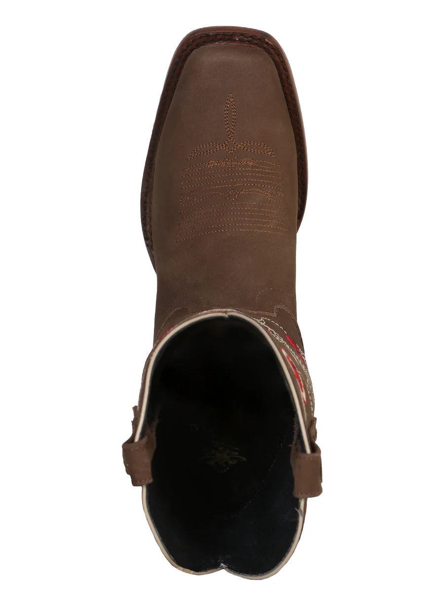 El General Women's Snip Toe Cowboy Boot–Suede Camel 41784 - OriginalWestern.com