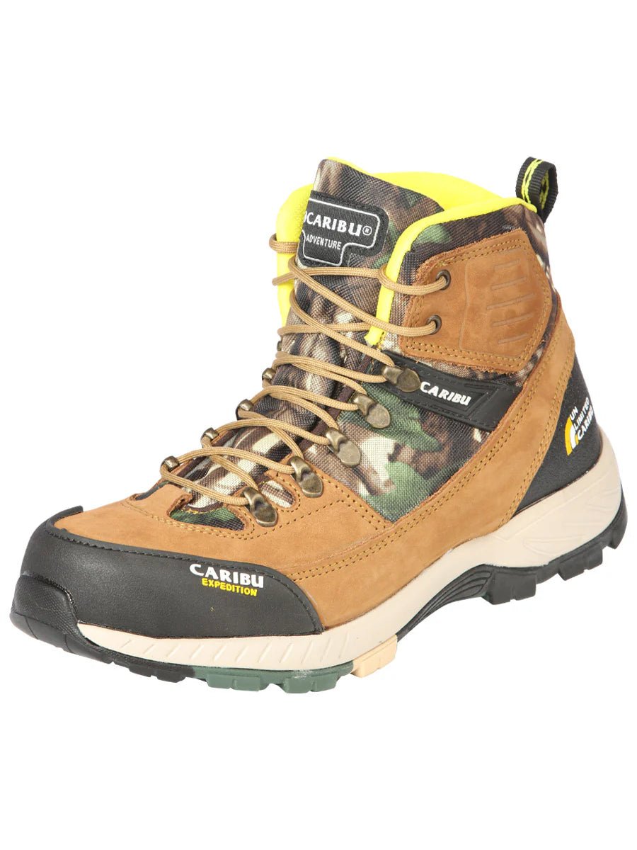 El General Work Shoe Caribu–Syntetic Finish Yellow/Camouflaje 44368 - OriginalWestern.com