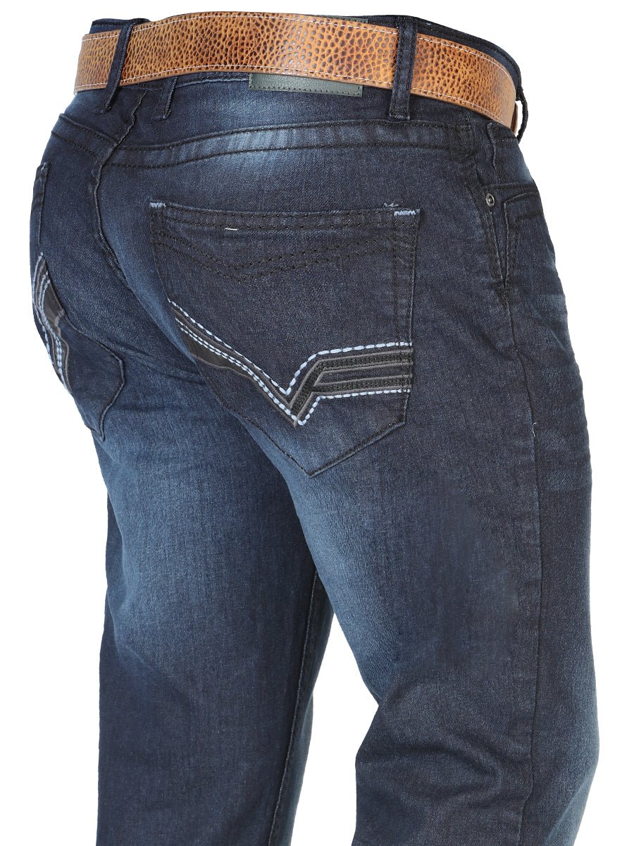 Men's Boot Cut Western Jeans – Stretch Denim Cowboy Pants -  Blue 126634