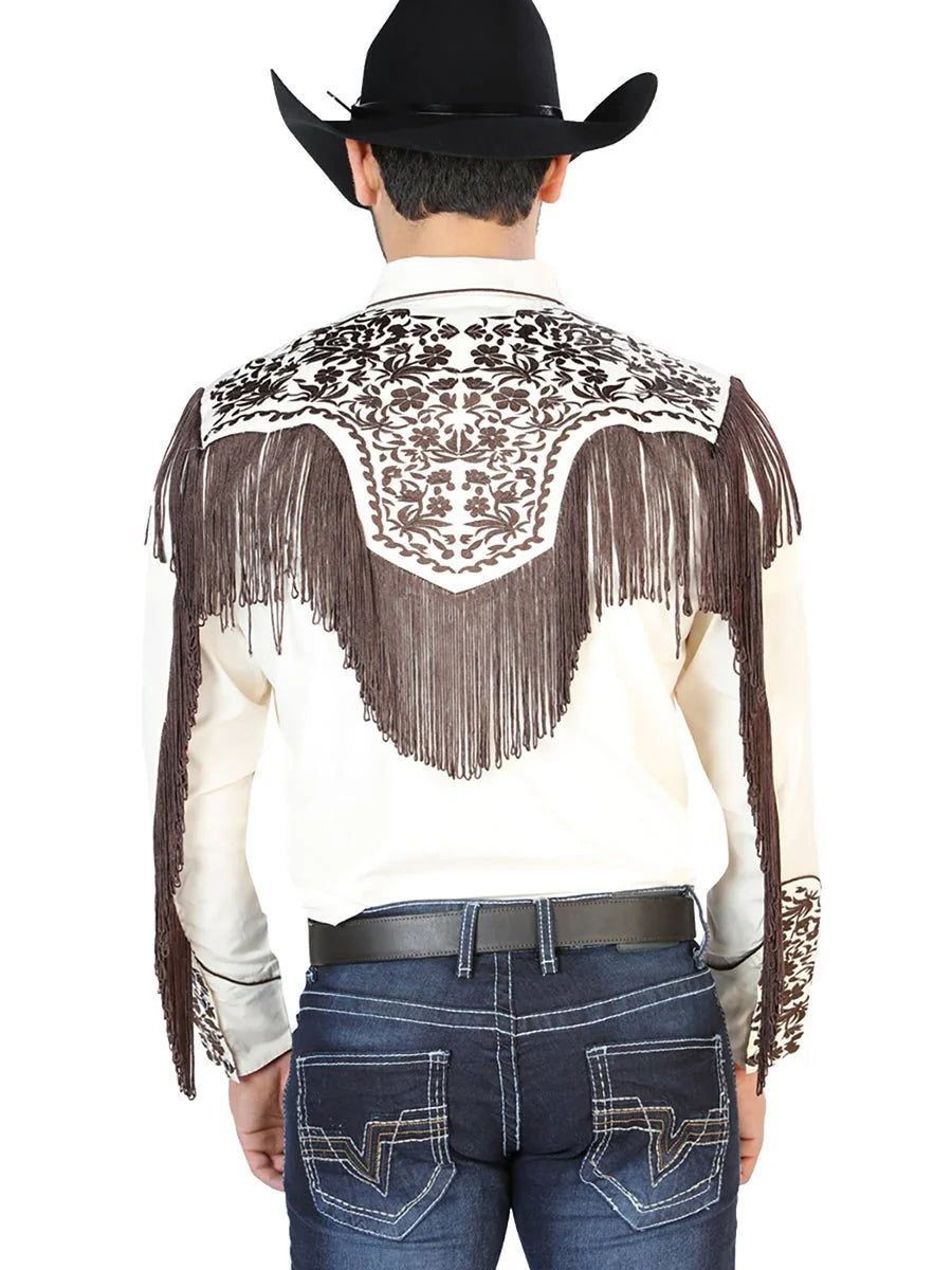 The Lord of the Skies Embroidery Shirt - Beige/Brown 126710