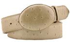 Exotic Ostrich Print Western Belt with Removable Buckle - Oryx Sand - OriginalWestern.com