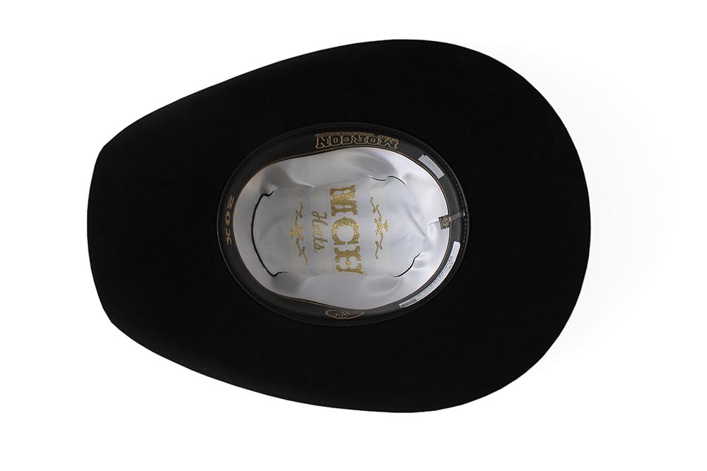 Men’s Morcon 20X Marlboro R-8 Style Western Cowboy Fur Felt Hat - Black