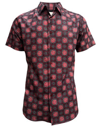 Lamasini - Stretch Fit Shirt Burgundy 2044 LAM-3855