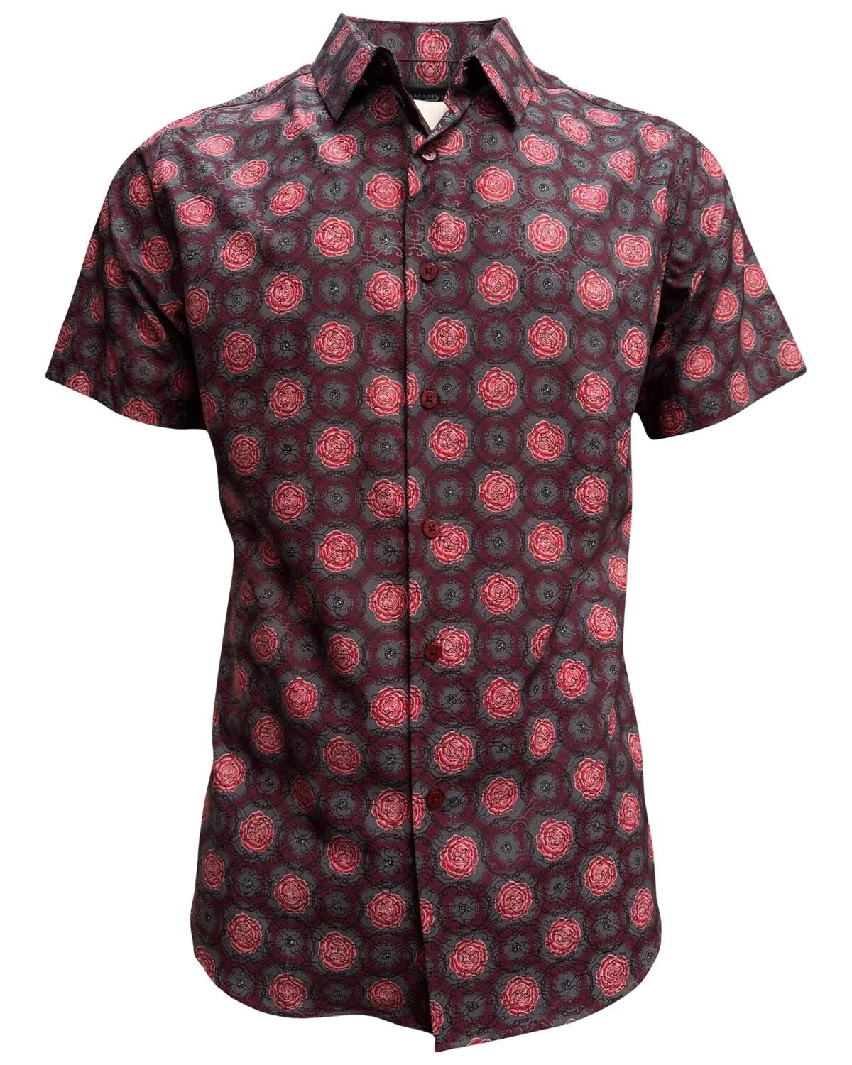 Lamasini - Stretch Fit Shirt Burgundy 2044 LAM-3855