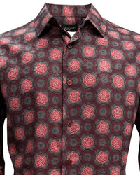 Lamasini - Stretch Fit Shirt Burgundy 2044 LAM-3855