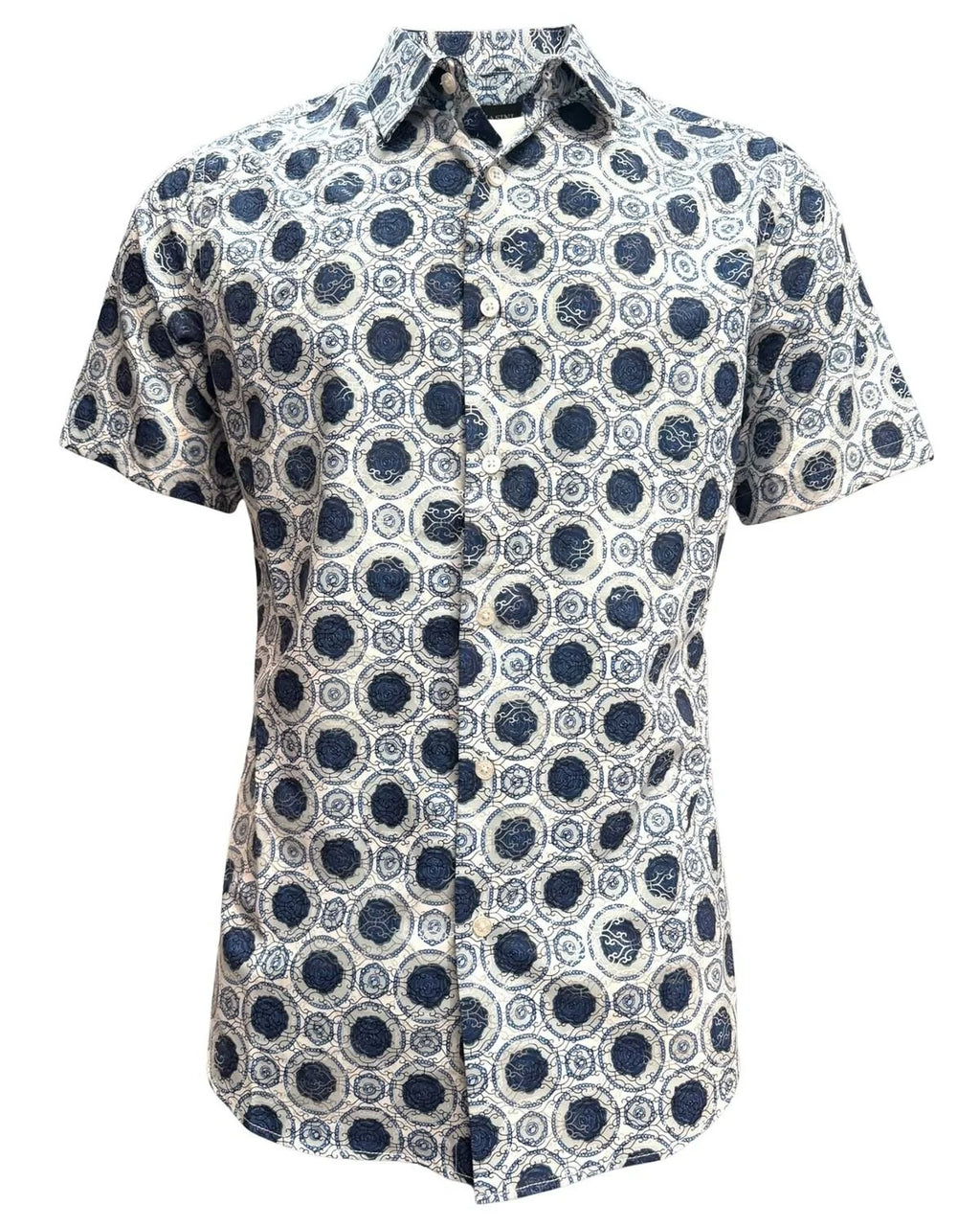 Lamasini - Rosette Print Shirt White Lamasini 2044 LAM-3856