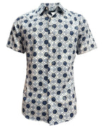 Lamasini - Rosette Print Shirt White Lamasini 2044 LAM-3856
