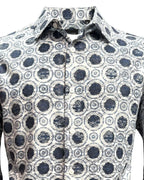 Lamasini - Rosette Print Shirt White Lamasini 2044 LAM-3856