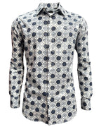 Lamasini - Rosette Print Shirt White Lamasini 2044 LAM-3856