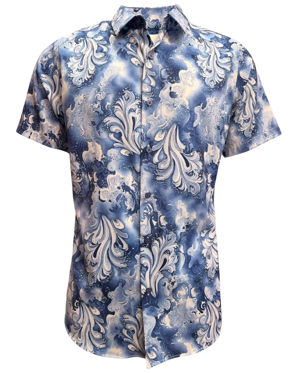 Lamasini - Abstract Print Shirt Blue 2046 LAM-3862
