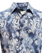 Lamasini - Abstract Print Shirt Blue 2046 LAM-3862