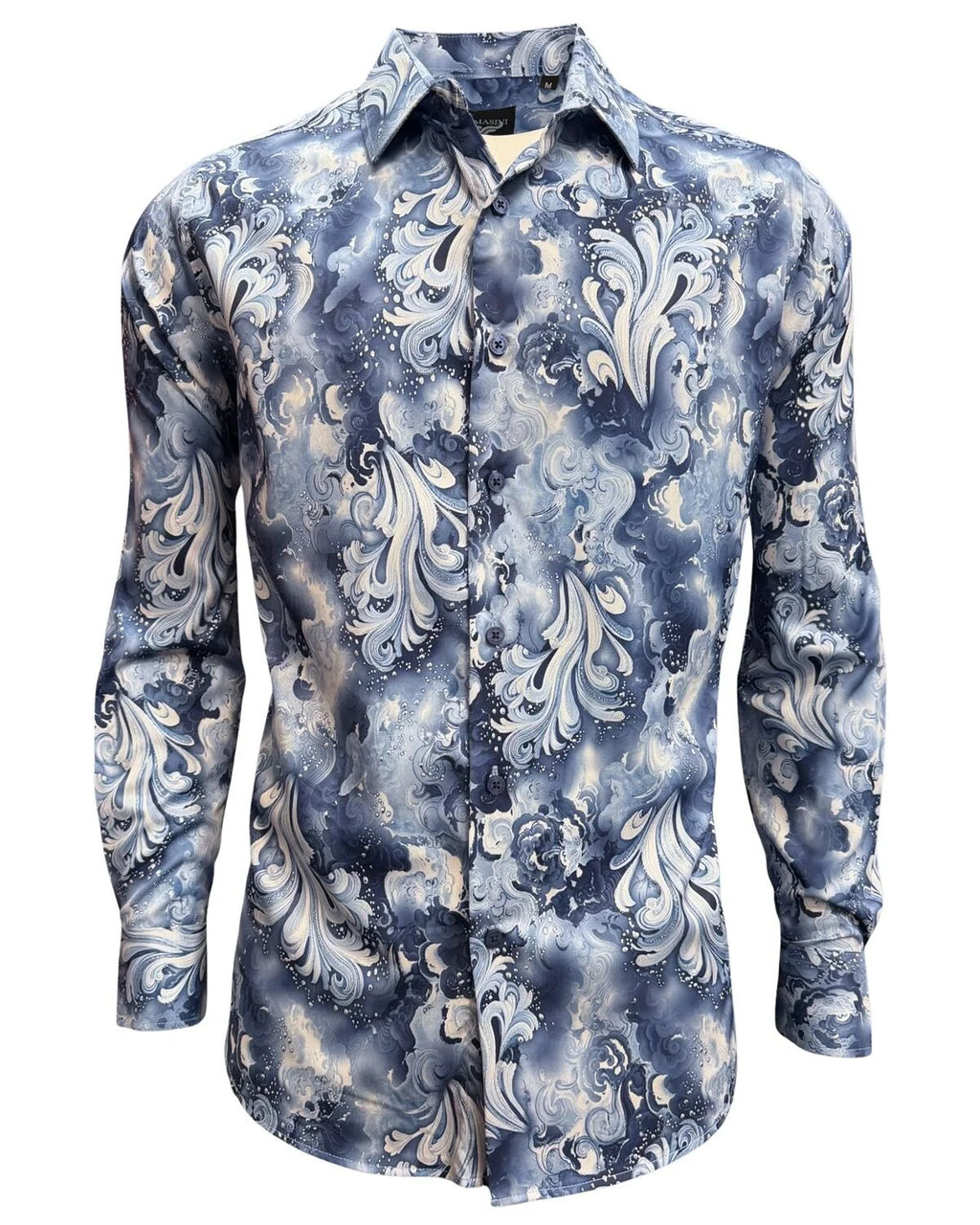 Lamasini - Abstract Print Shirt Blue 2046 LAM-3862
