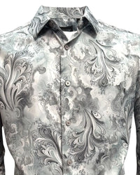 Lamasini - Stretch Fit Shirt Grey 2046 LAM-3860