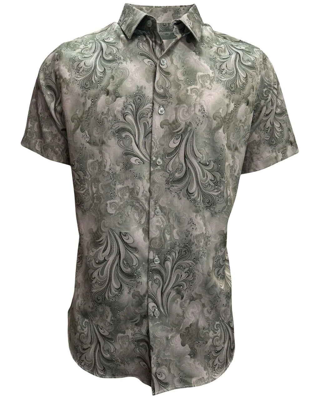 Lamasini - Watercolor Print Shirt Green 2046 LAM-3861