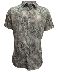 Lamasini - Watercolor Print Shirt Green 2046 LAM-3861