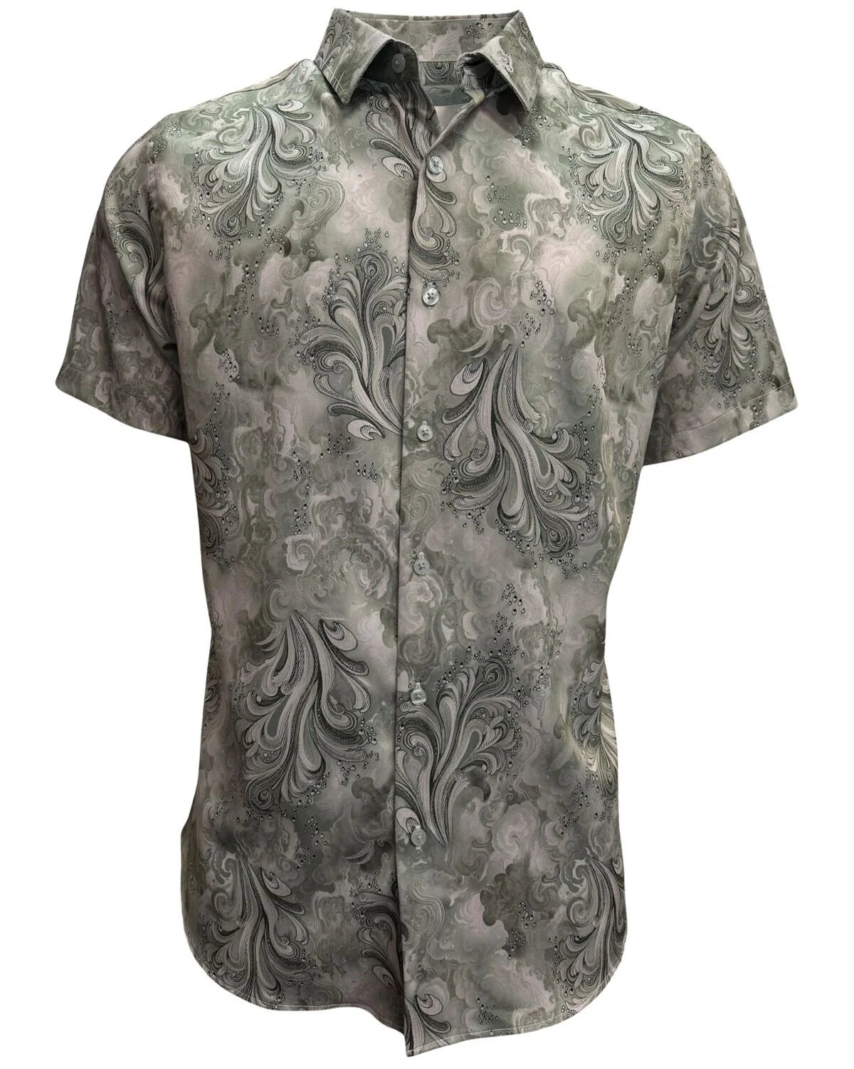 Lamasini - Watercolor Print Shirt Green 2046 LAM-3861