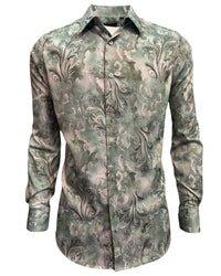 Lamasini - Watercolor Print Shirt Green 2046 LAM-3861